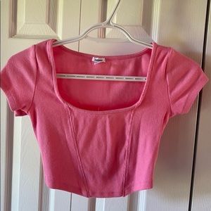 Garage Pink Mackenzie Corset Baby Tee